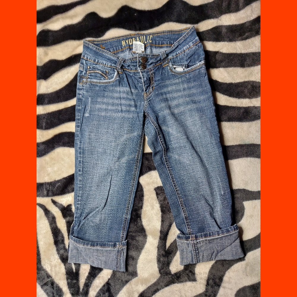 Hydraulic Blue Jean Capris